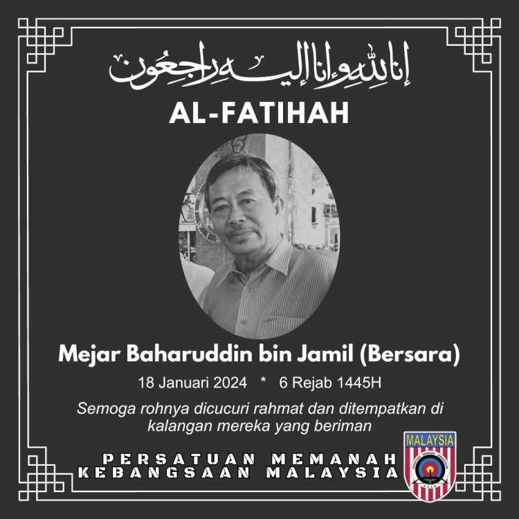 Mejar Baharuddin bin Jamil (Bersara) Meninggal Dunia
